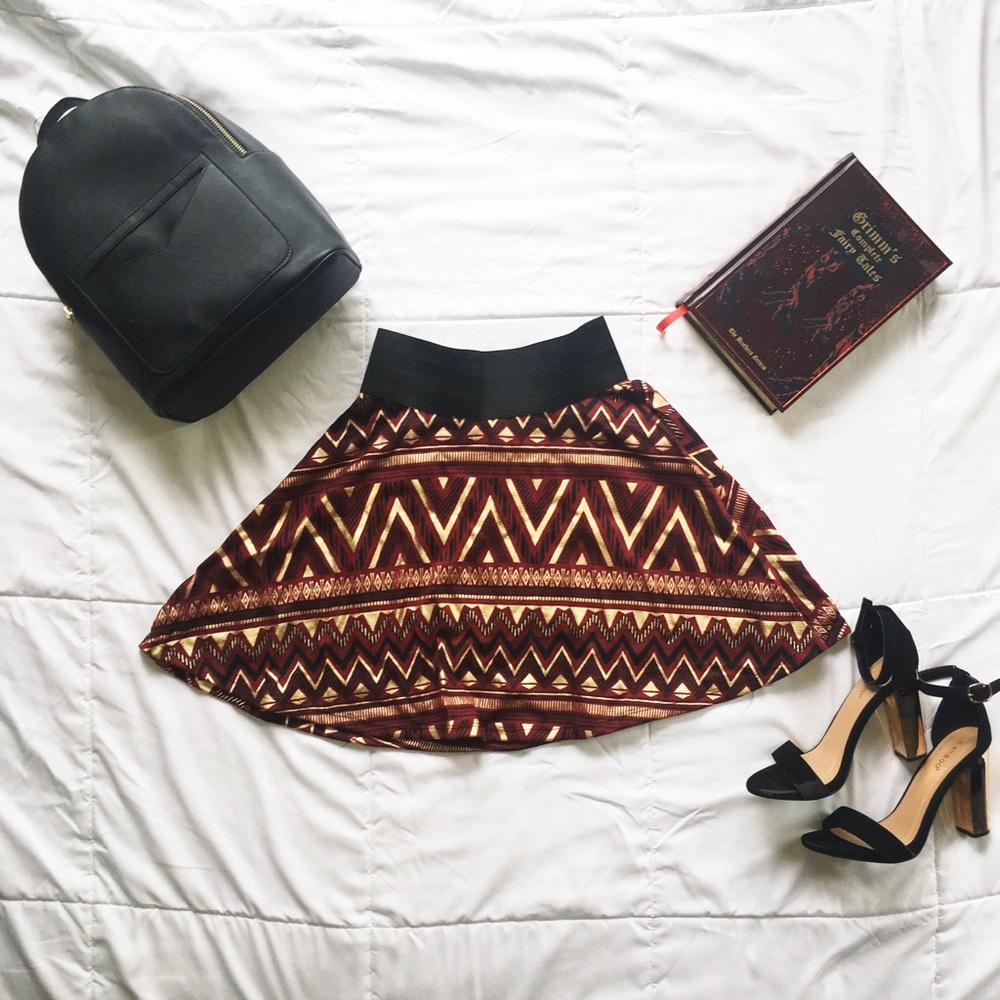 Tribal red skirt!